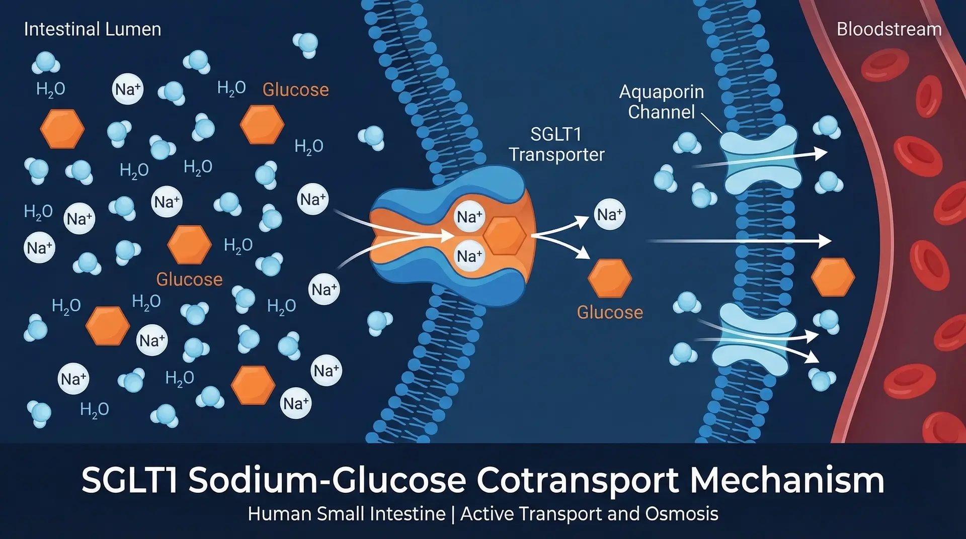 Hydralyte SGLT1 sodium-glucose cotransport electrolyte rapid absorption mechanism — clinical formula for daily hydration UAE, faster than ORS sachets or sports drinks