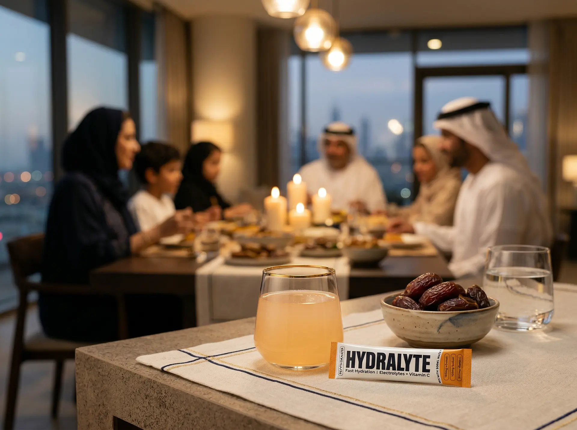 Hydralyte electrolyte drink — safe during pregnancy and Ramadan fasting, clean low-sodium low-sugar formula suitable for the whole family UAE