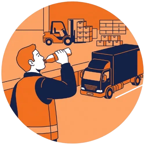 Hydralyte warehouse worker electrolyte hydration logistics UAE — bulk electrolyte supply for warehousing operations