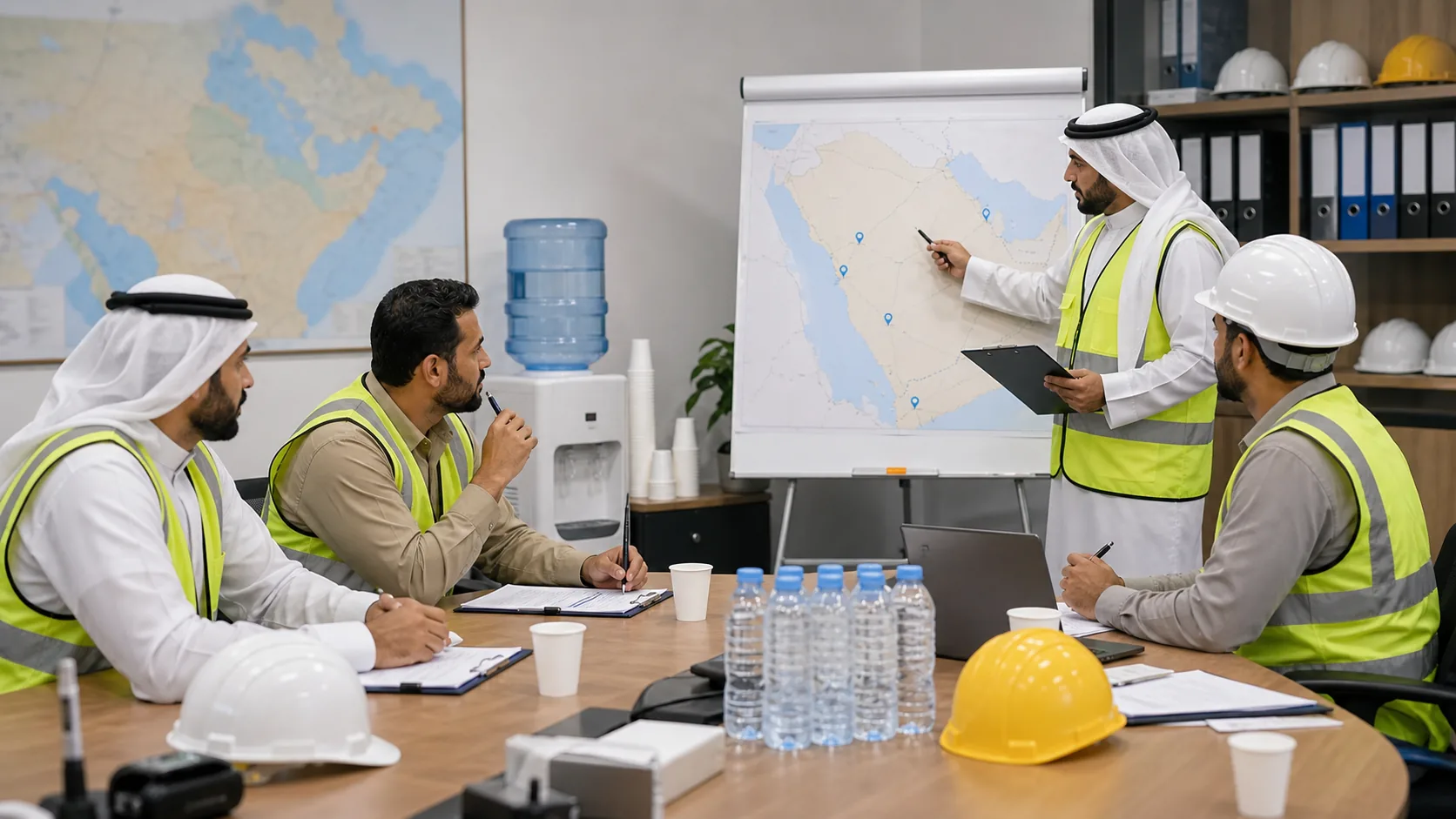 GCC workplace hydration compliance planning for outdoor worker heat safety