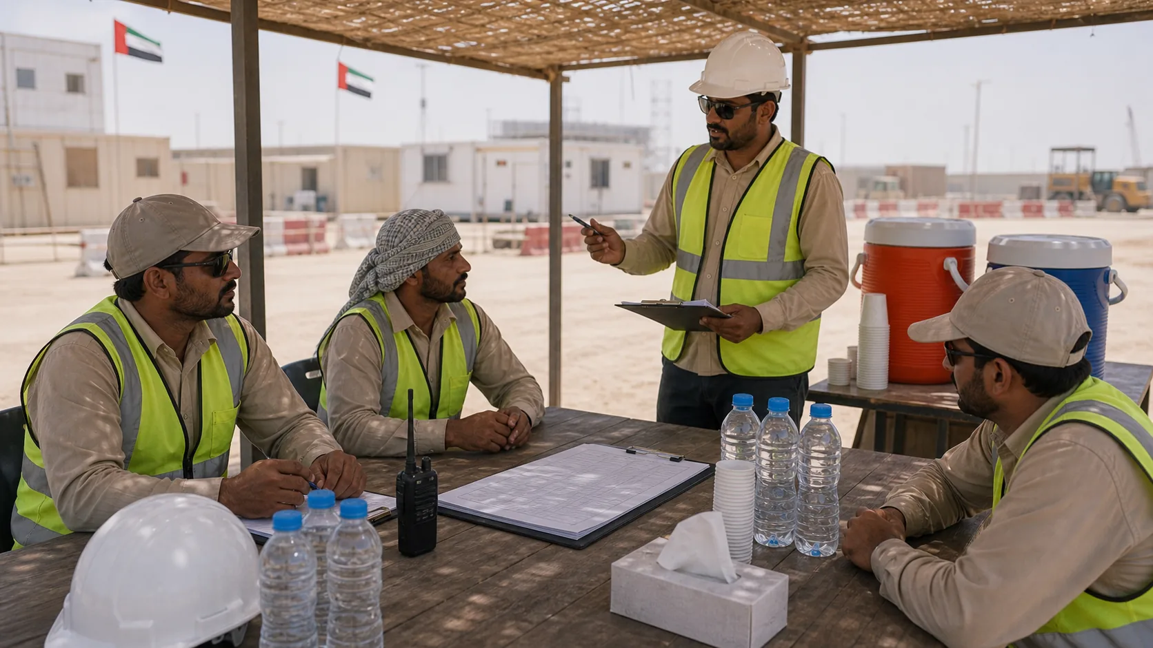 GCC workplace hydration compliance planning for outdoor worker heat safety