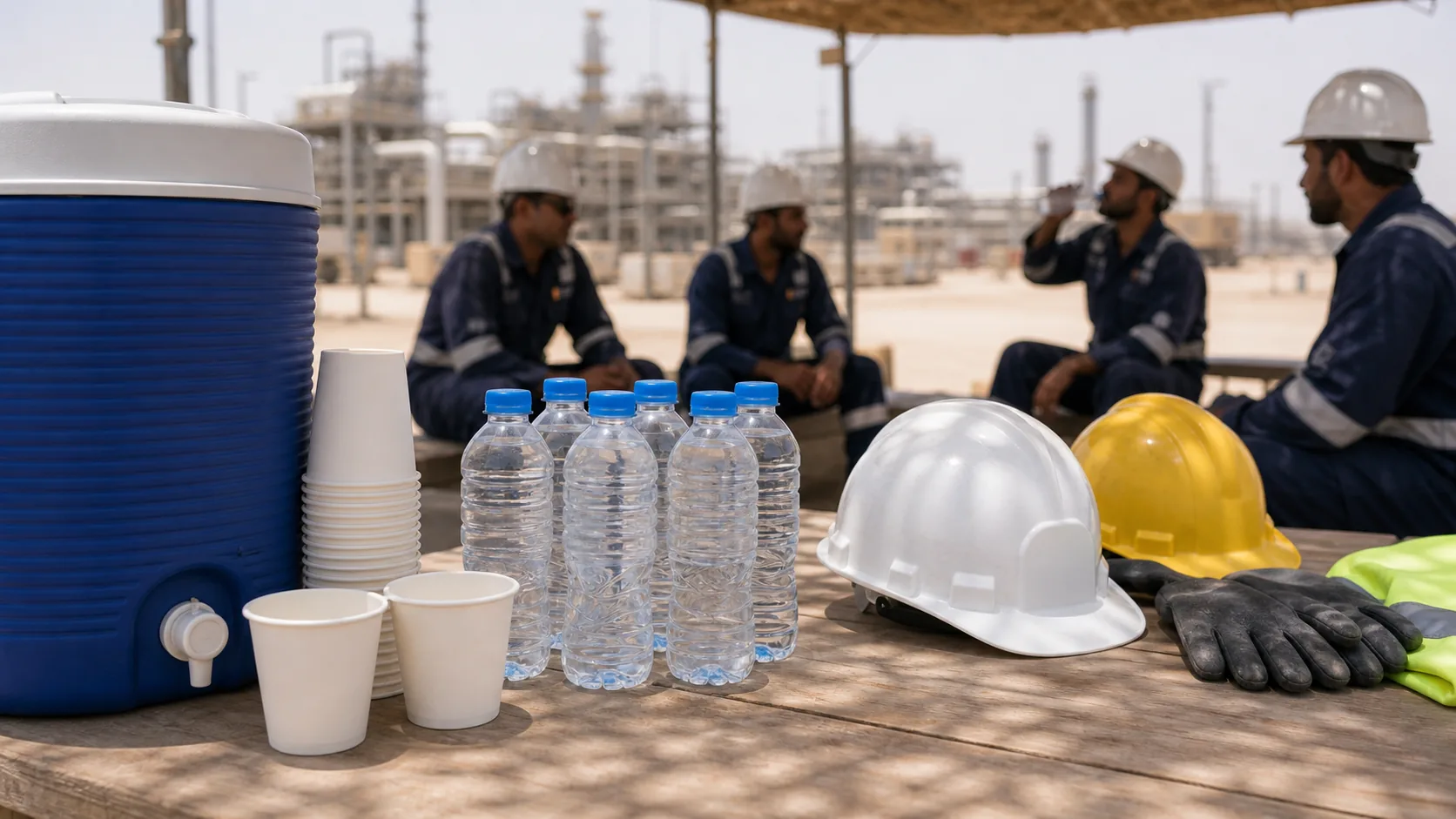 GCC workplace hydration compliance planning for outdoor worker heat safety