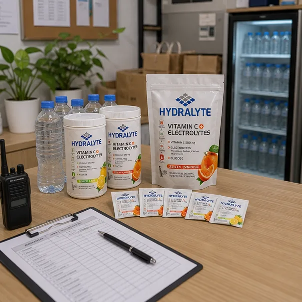 Hydralyte product in professional photo scene for Hydralyte for Small Businesses UAE Summer Guide
