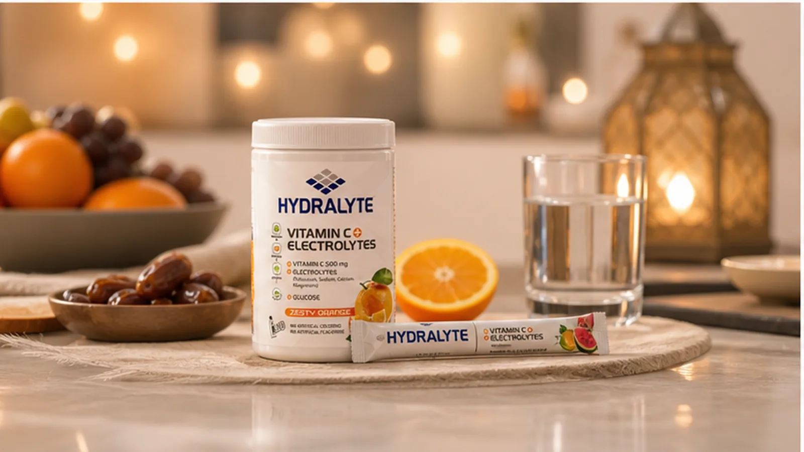 Ramadan Hydration Planning for Long Fasting Days in the UAE - Hydralyte usage setting image