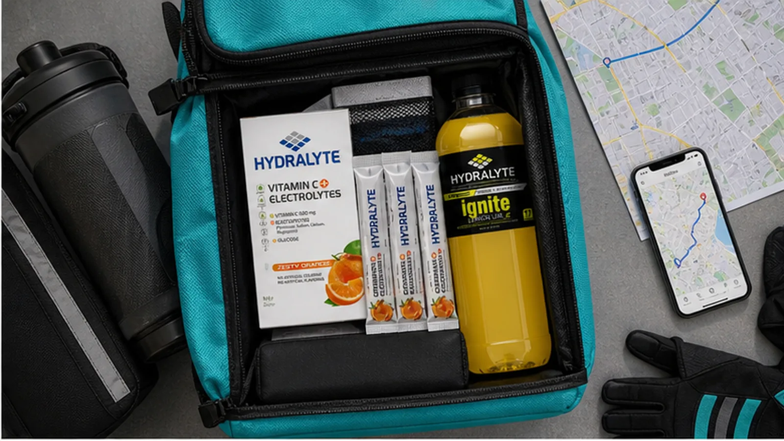 Delivery Rider Hydration Kits for Hot UAE Routes - Hydralyte product planning image