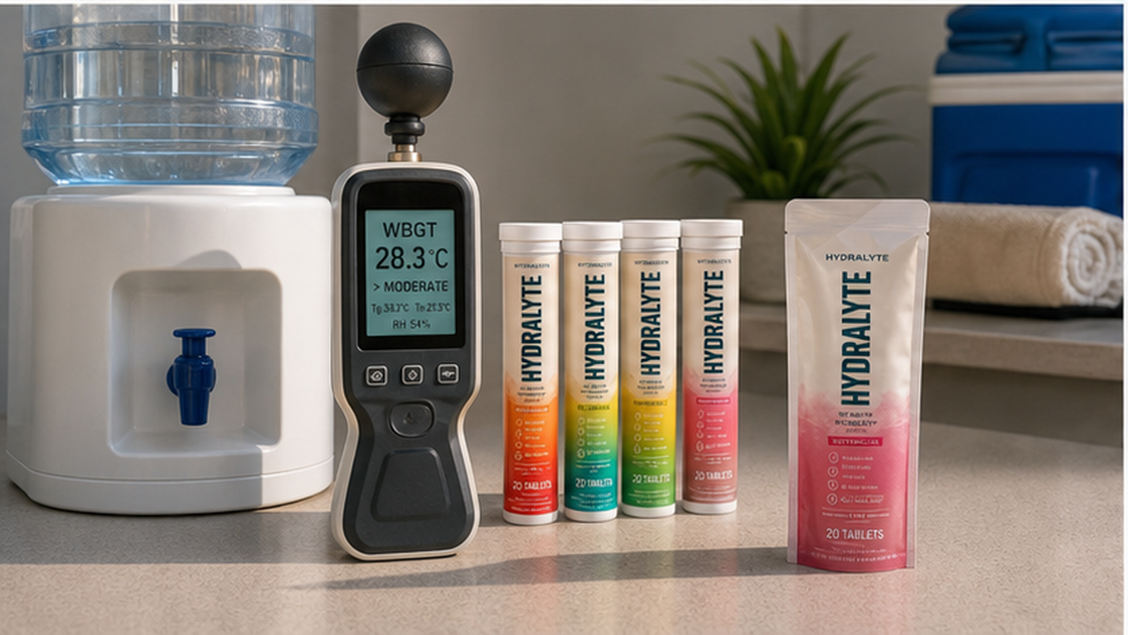 Hydralyte 2026 product reference for WBGT monitoring GCC worksites