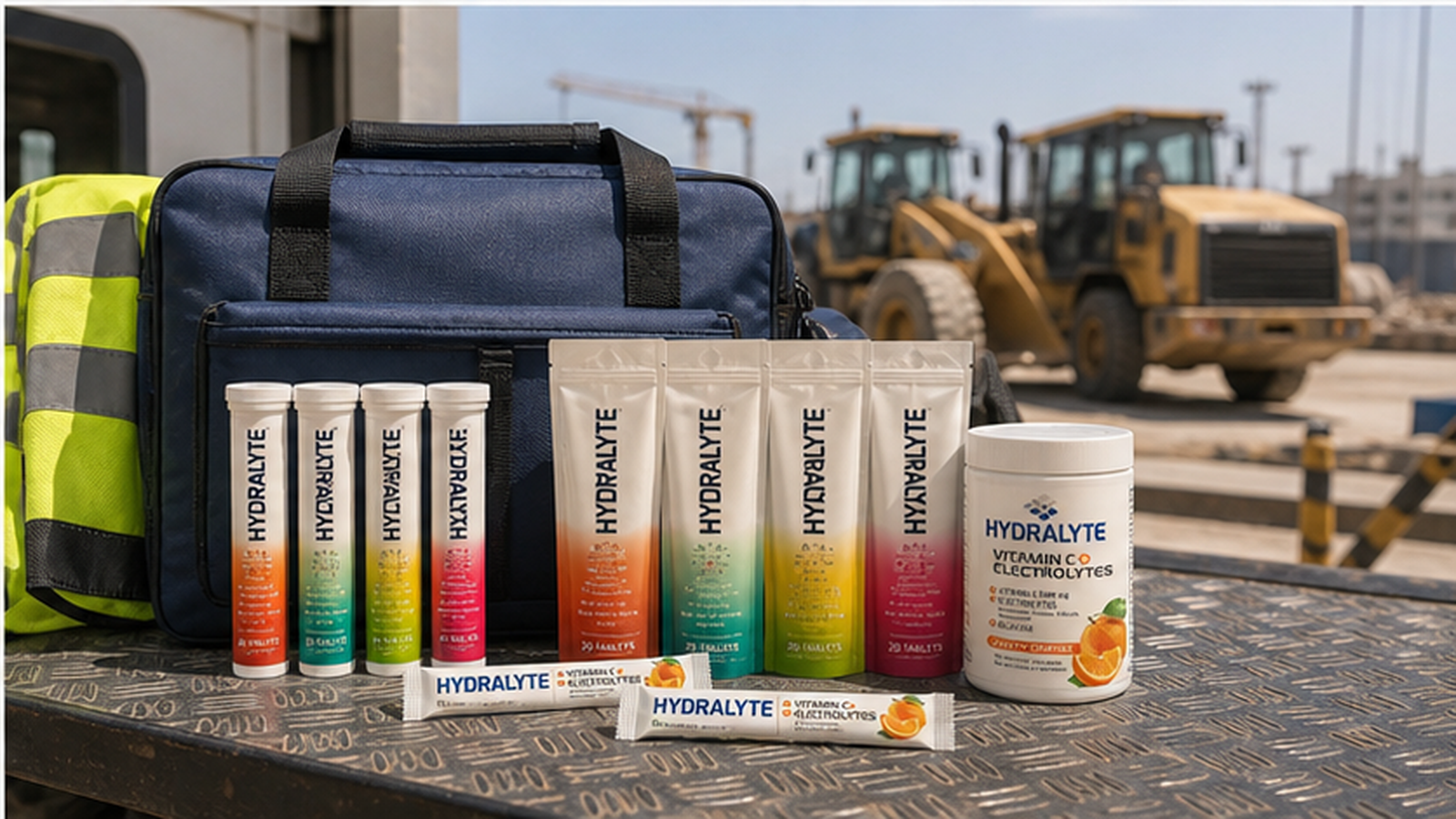 Hydralyte 2026 product reference for crane operator heat stress UAE