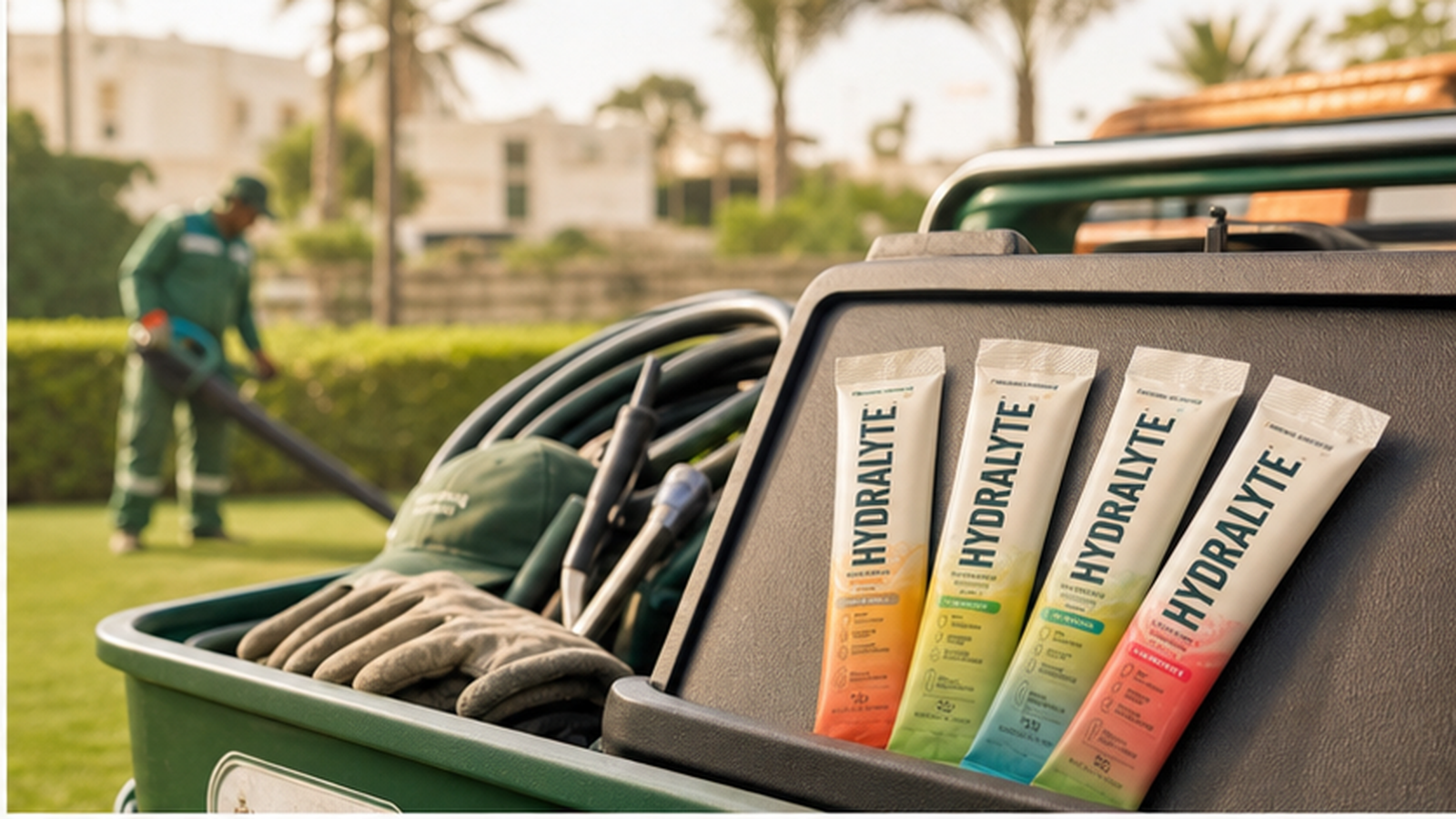 Hydralyte 2026 product reference for landscaping worker hydration UAE