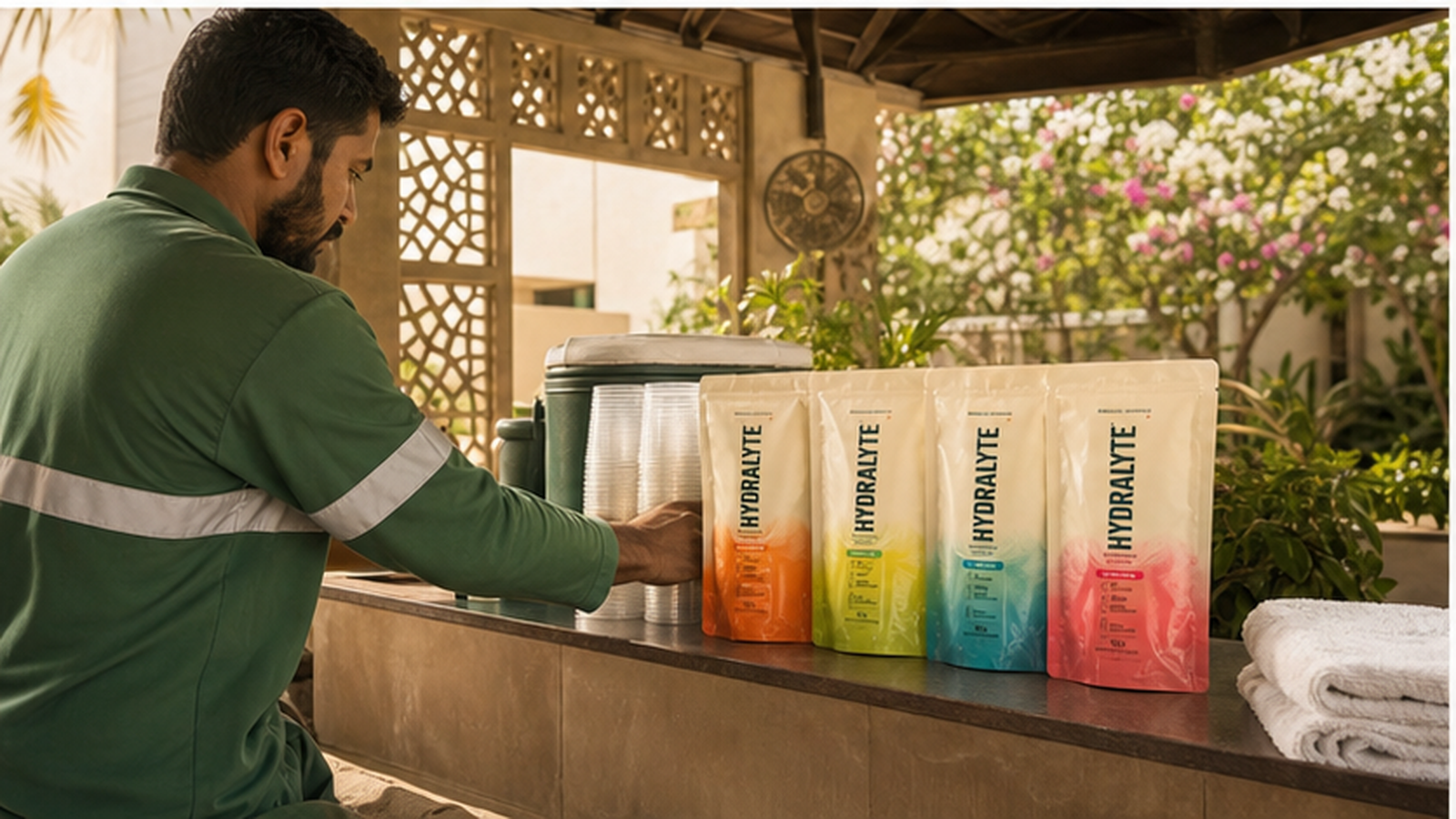 Hydralyte 2026 product reference for landscaping worker hydration UAE