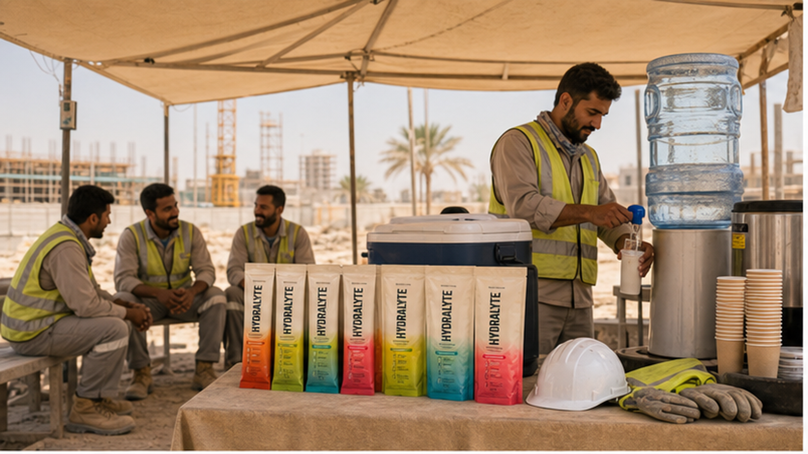 Cold Water, Electrolytes and Shade: Designing a Welfare Station Workers Actually Use with Hydralyte 2026 tubs range four flavours