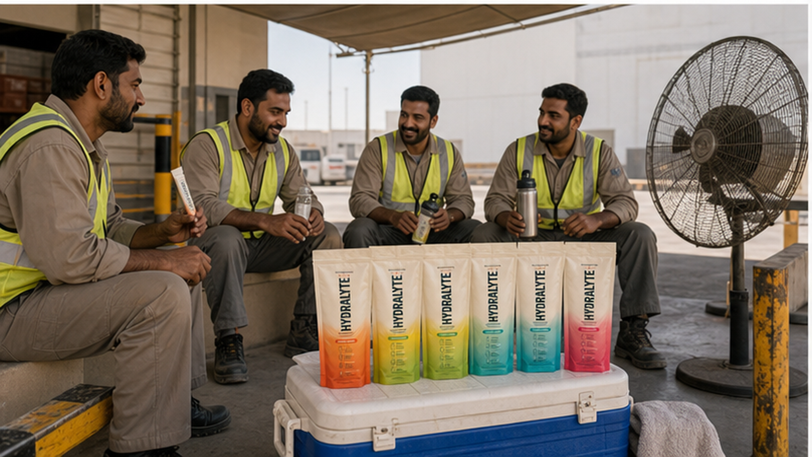 Hydralyte 2026 product reference for loading dock heat stress UAE