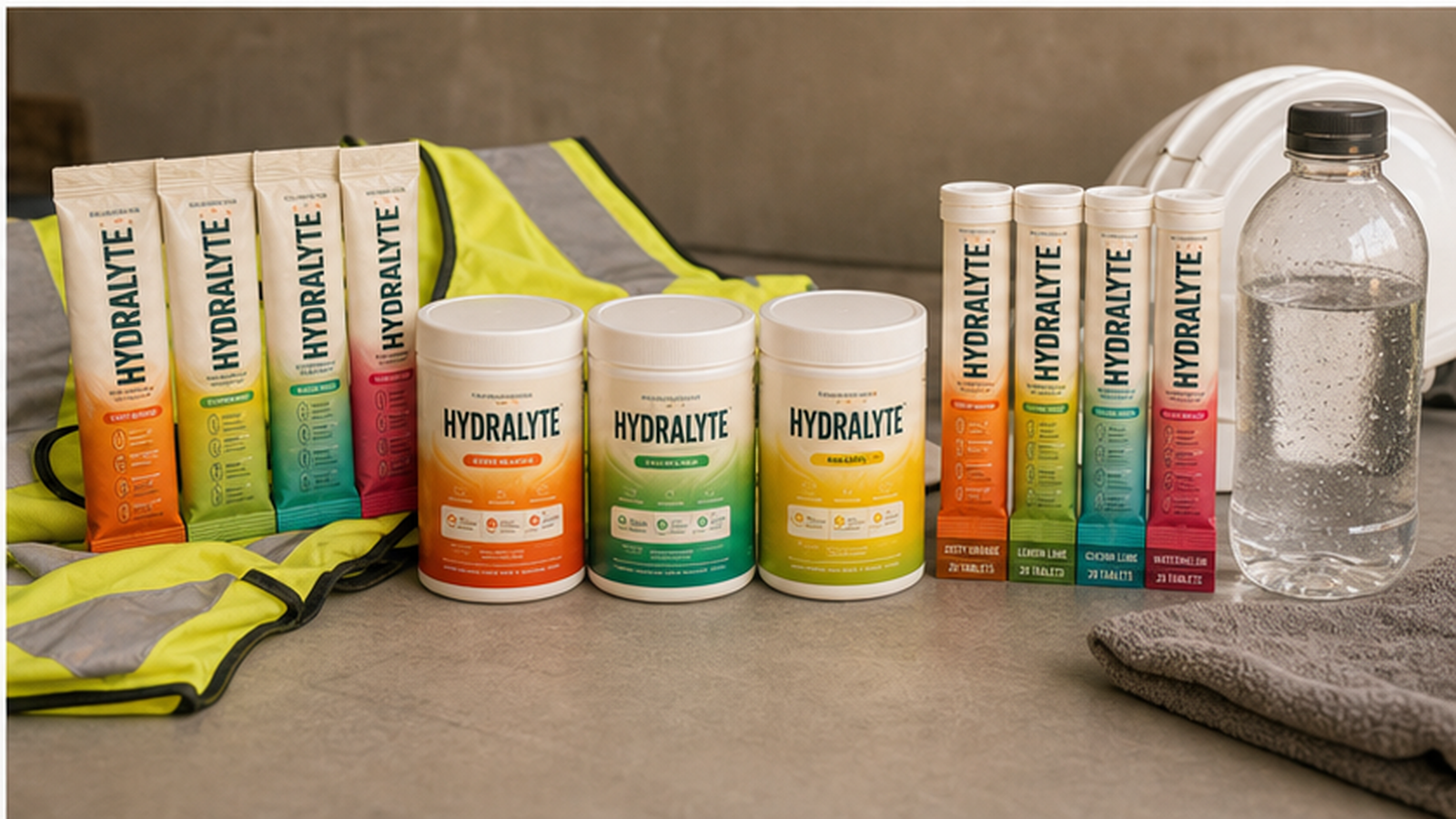 Hydralyte 2026 product reference for loading dock heat stress UAE