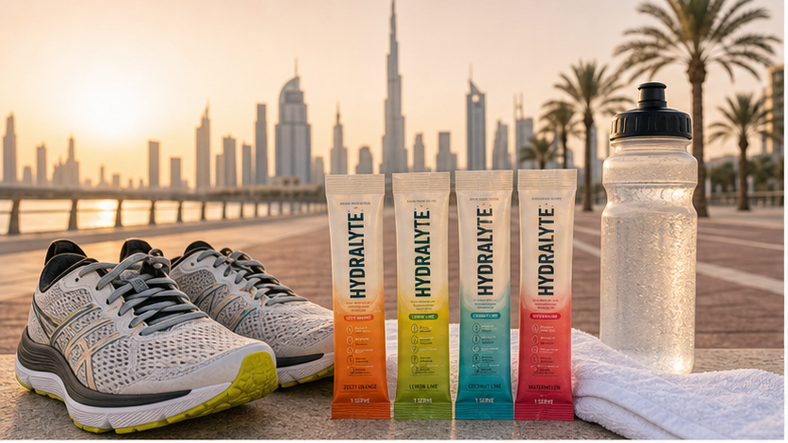 Hydration for Dubai Runners: 5K, 10K and Half-Marathon Training in Heat with Hydralyte 2026 stick lemon lime single