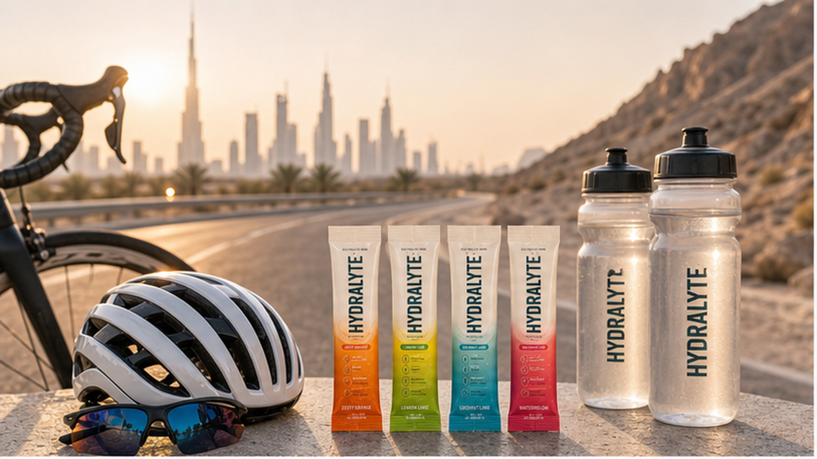 Cycling Hydration for Dubai Ride, UAE Tour Routes and Weekend Long Rides with Hydralyte 2026 stick pineapple single
