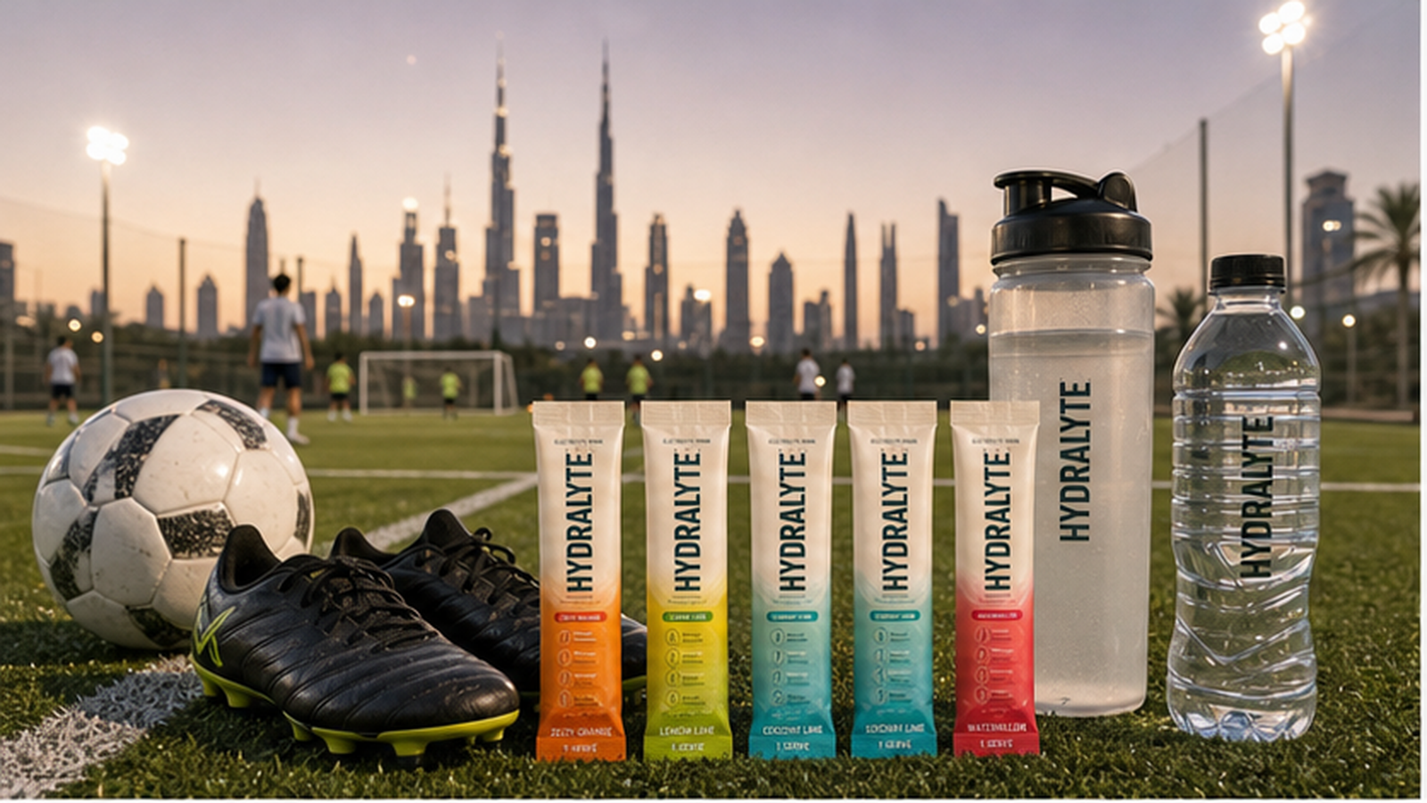 Football Hydration in the UAE: Five-a-Side, Academy Training and Summer Matches with Hydralyte 2026 stick zesty orange single