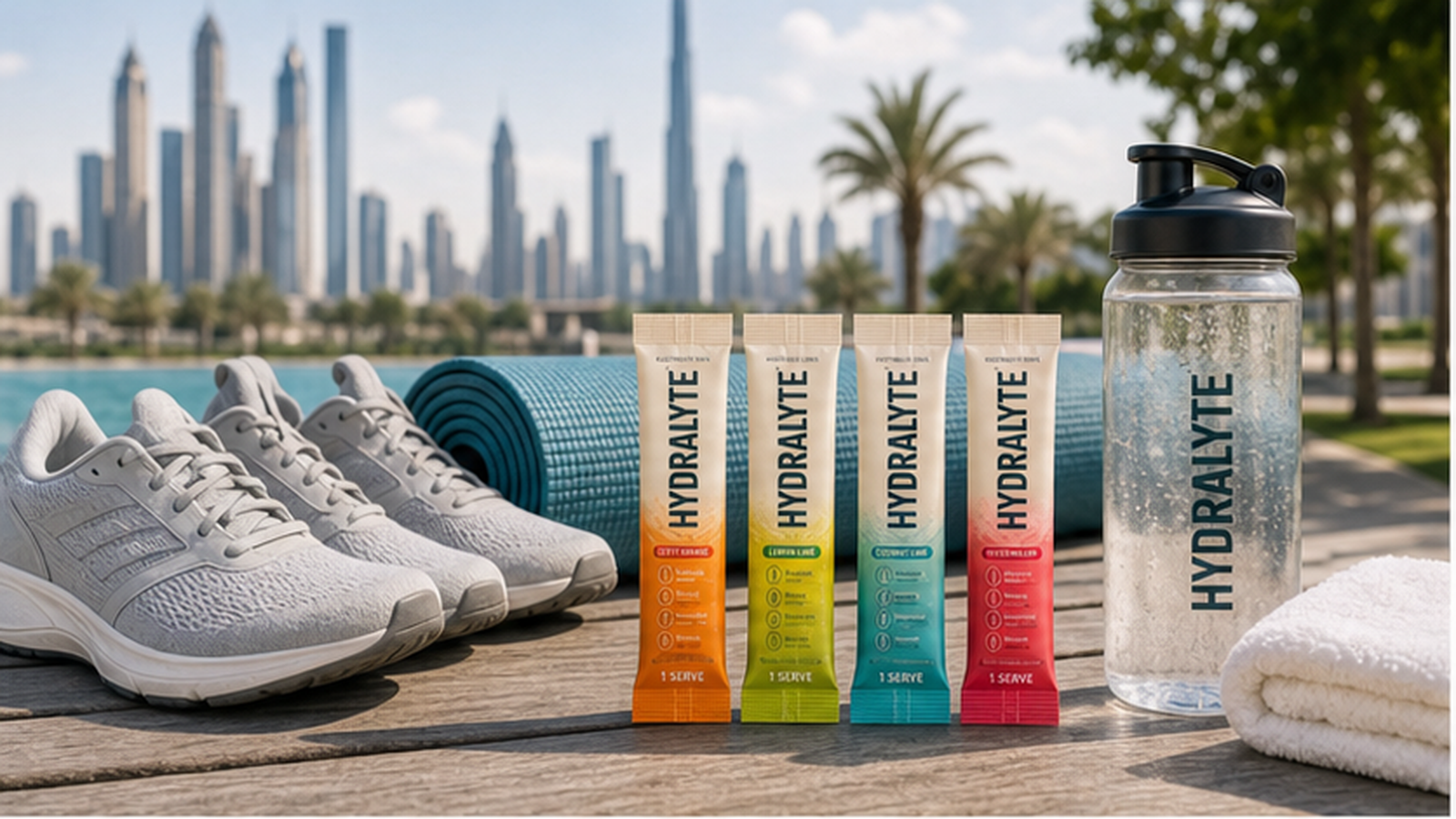 Hydration for Dubai Fitness Challenge 30x30: Daily Movement Without Burnout with Hydralyte 2026 campaign hydration your way four flavours