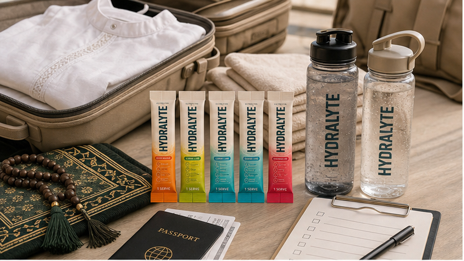 Hajj Heat Preparation: Hydration Checklist Before Leaving the UAE with Hydralyte 2026 campaign tropical hydration pineapple
