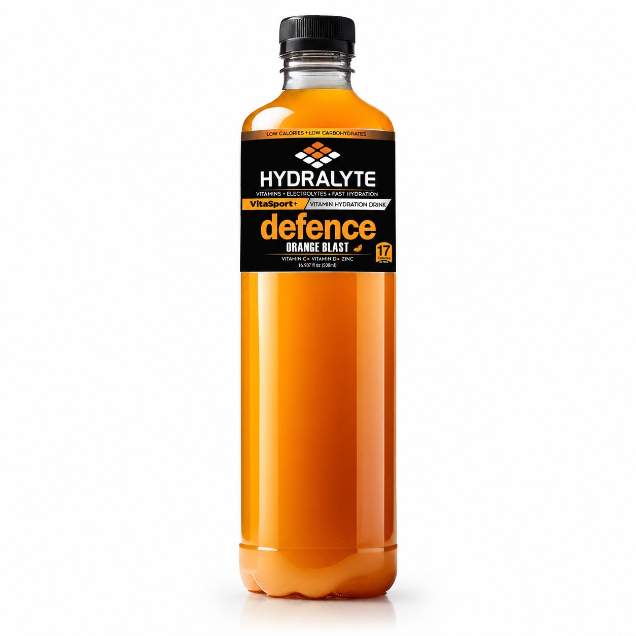 Hydralyte VitaSport+ Defence Orange Blast 500ml vitamin hydration drink, UAE