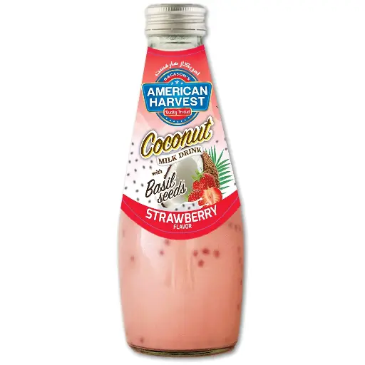 [AH-7] AH Coconut Milk Strawberry With Basil Seed (24x290ml)