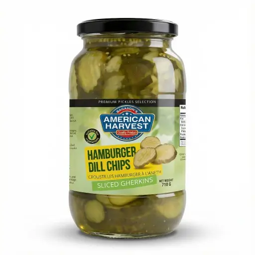 [AH-162] AH Hamburger Dill Chips Sliced Gherkins Pickle (12x710g)