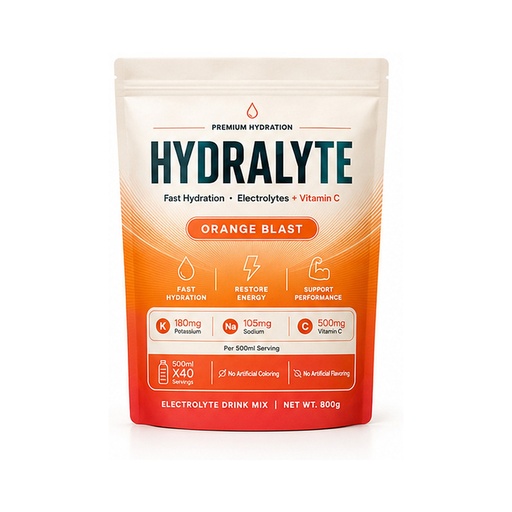 [HYD-9] Hydralyte Electrolyte Powder Orange Flavor (10x800g)