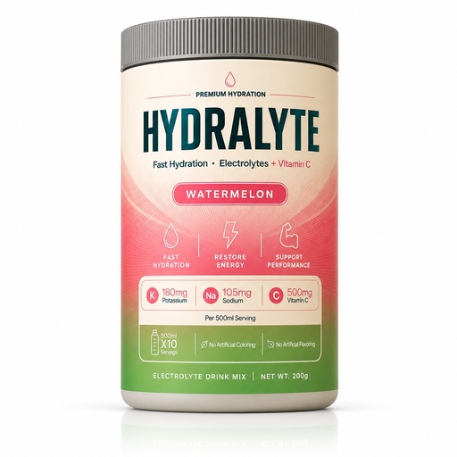 [HYD-039] Hydralyte Vitamin+Electrolyte Jar Watermelon(12x200 GMS)